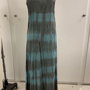 Planet Blue/Blue Life tie dye maxi dress